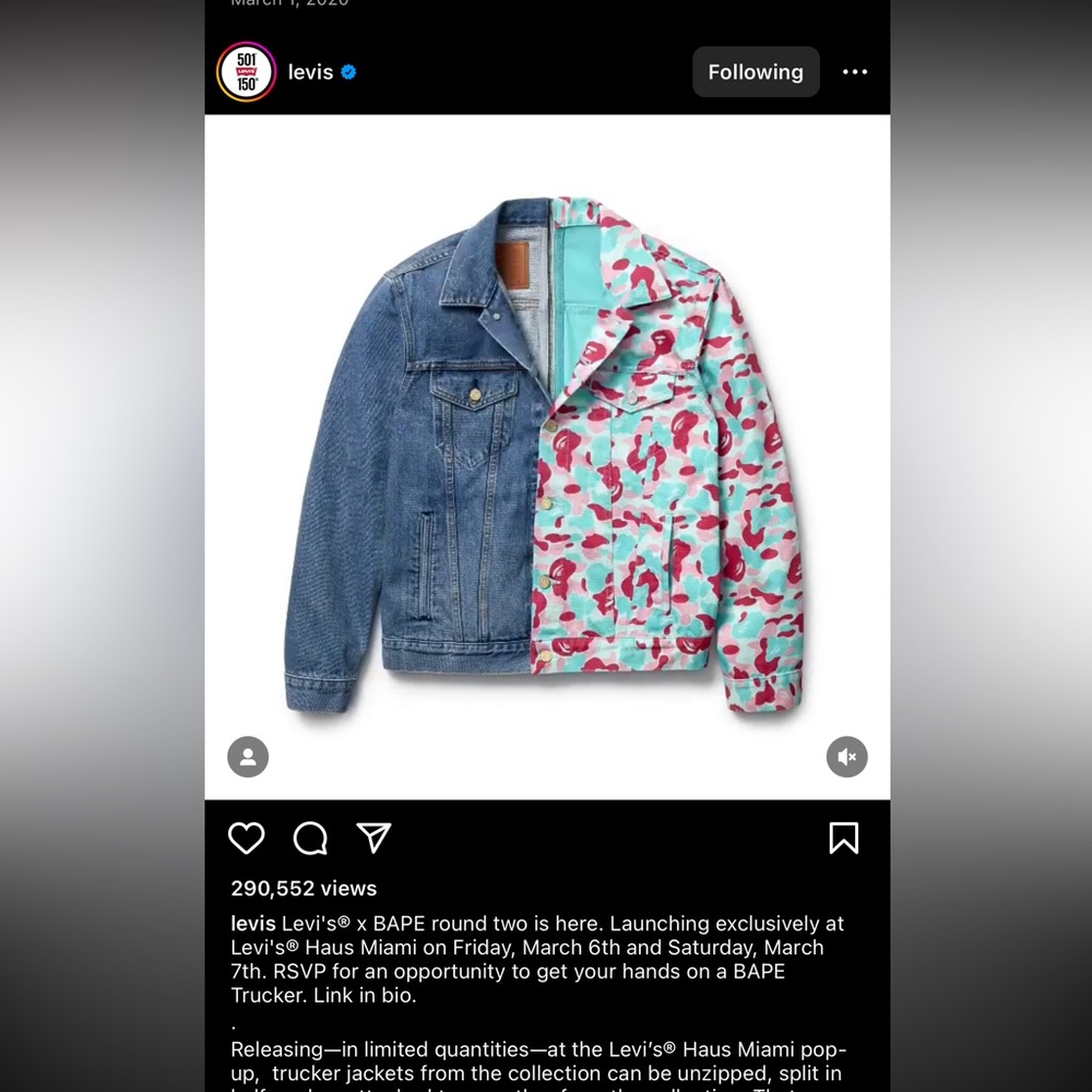 Levi’s BAPE MIAMI RARE